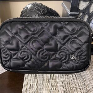 Lug Coupe Xl Satin Luxe LE black Crossbody Bag